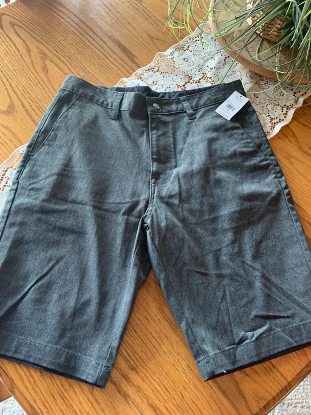 Volcom Men's Dark Gray Flat Front Shorts